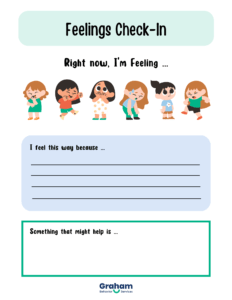 Feelings Check-in worksheet